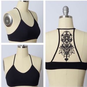 Black Mesh Tattoo Bralette